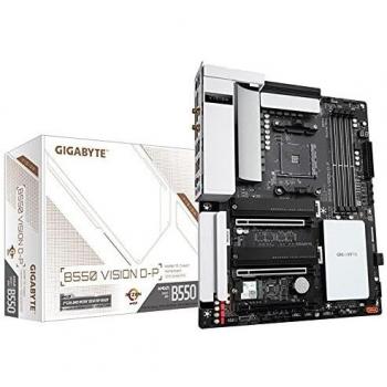 Tarjeta Madre Gigabyte B550 Vision D-P AM4 ATX con 4 Ranuras DDR4