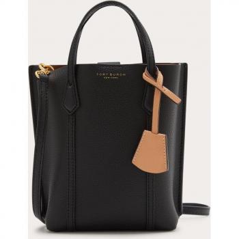 Tory Burch Perry Mini Black Leather Shoulder Bag