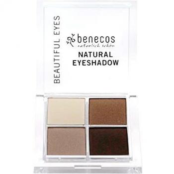 Benecos - natural beauty 91587 - paleta de sombras de ojos quattro - vegano - café y crema
