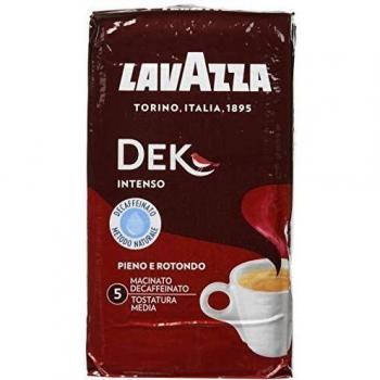 Café Molido Sin Cafeína Lavazza DEK Intenso 250g (Paquete de 10)