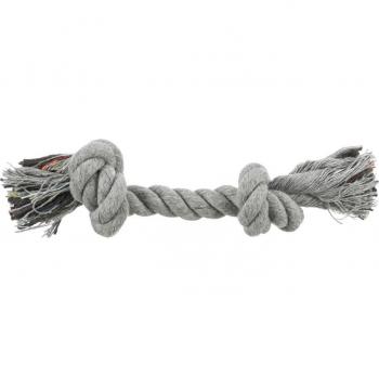 Cuerda Trixie con nudos para perros - 15 cm, 2 nudos, gris