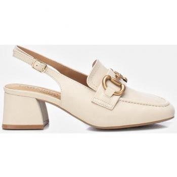 Zapatos de Piel para Mujer 161602 blanco roto con Altura de Tacón