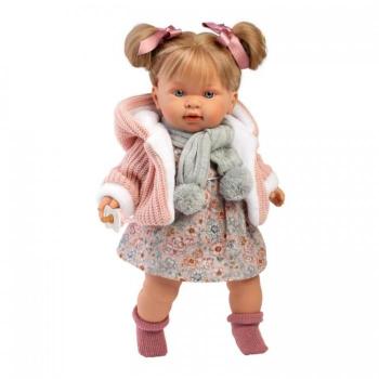 Bolsa Nevera Llorens 42284 y Muñeca Llorona Alexandra 42 cm con cuerpo de tela y extremidades de vinilo