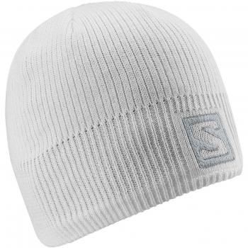 Salomon Logo Beanie, Unisex Adulto, White, OSFA