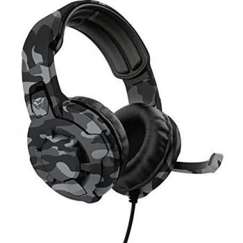 Trust Gaming GXT 411K Radius Auriculares Gaming Multiplataforma para PC, PS5, PS4, Xbox, Nintendo Switch, Mobile, Over Ear, Jack de 3.5 mm, Control de Volumen, Micrófono Ajustable - Negro Camuflaje