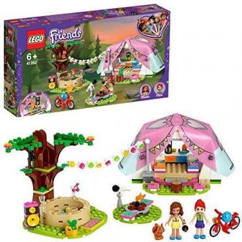 LEGO 41392 Friends Glamping en la Naturaleza, Juguete de Construcción para Niños, Camping con Mini Muñecas y Tienda de Campaña