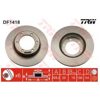 TRW Automotive AfterMarket DF1418 Brake Disc