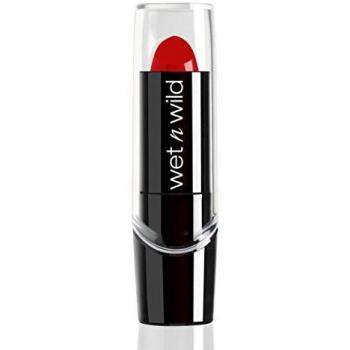 Wet n Wild Silk Finish Moisturizing Lipstick - Hot Red, Creamy Texture with Buildable Color, Enriched with Vitamins A & E, Aloe Vera and Macadamia Oil