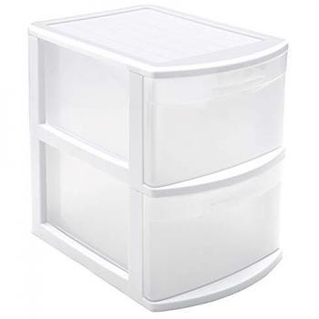 Cajonera de Almacenamiento Tamesis - Torre de almacenamiento multiusos con 4 cajones, dimensiones 78 x 28,5 x 39 cm, color blanco