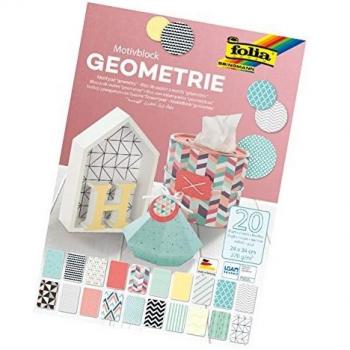 Bloc de papel folia Geometría, 240 x 340 mm, 20 hojas, 270 g/m²