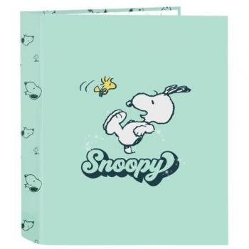 Carpeta Folio 4 Anillas 35mm Lomo Ancho Snoopy Groovy