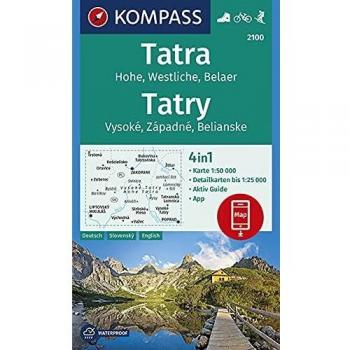 Mapa de Senderismo 2100 Tatras Altas - Hohe Tatra 1:50.000 con Guía de Actividades y Mapas Detallados
