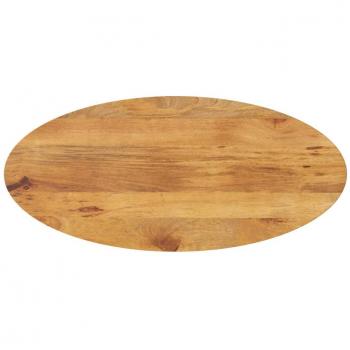 Tablero de mesa ovalado de madera maciza de mango 120x50x2,5 cm Marrón