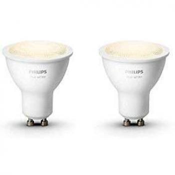 Philips hue White - Pack doble spot GU10 LED, blanco
