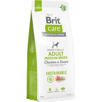 Brit Care Sustainable Adult Medium Breed Chicken & Insect Dry Dog Food - 12 kg