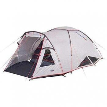 Tienda de Campaña Domo High Peak Alfena 3.0 para 3 Personas, con Bolsa de Transporte, Color Gris Nimbus, Dimensiones: 260cm x 135cm x 410cm