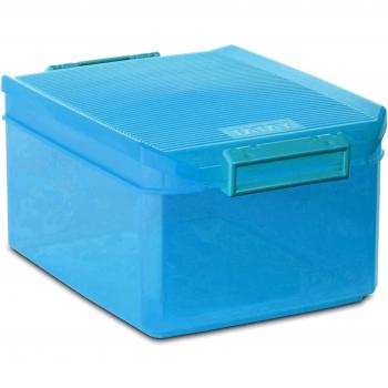 Tatay Caja Almacenaje Multiusos con Tapa, 14 L de Capacidad, Con Asas, de Polipropileno, Libre de BPA, Azul Turquesa, Medidas 27 x 39 x 19 cm