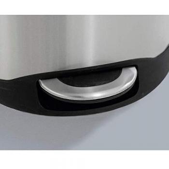 Cubeta de Pedal EKO en Forma de Concha 6 L, Cuerpo de Acero Blanco con Cierre Suave