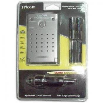 CARGADOR BATERIAS FRICOM CASA/COCHE+4xAA 2400mAh