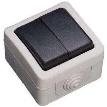 Evila - Doble conmutador 10a ip44 250v