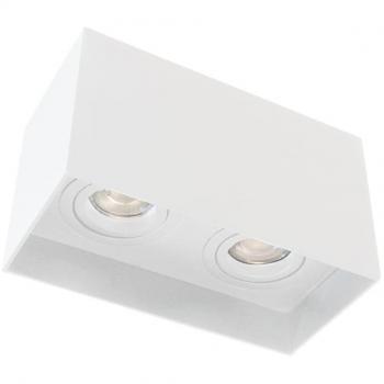 Foco Clark 2xGU10 basculante blanco