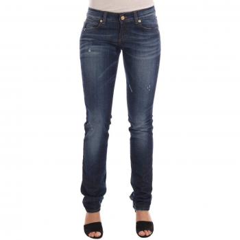 Blue Wash Cotton Stretch Skinny Low Jeans