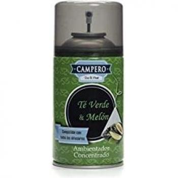 Campero Té y Frutas - Ambientador Té Verde y Melón en aerosol - Recambio Dosificador Automático 250ml
