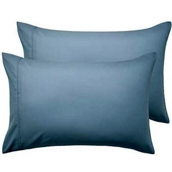Bedsure Funda Almohada de Microfibra for Italy Azul Grisáseo 50x80