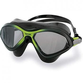 Gafas de natación Seac Diablo negro verde con lentes tintadas y máscara de natación Seacsub Diablo