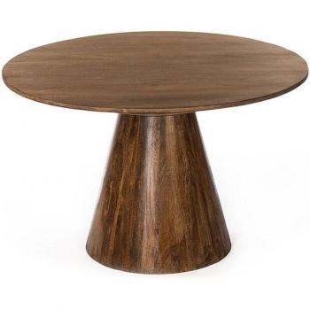 Mesa comedor mango 120 x 120 x 76 marrón oscuro