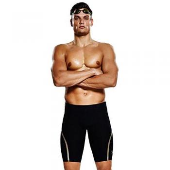Speedo fastskin lzr racer x high waist jammer banador de competicion largo hombre negro blackgold 25