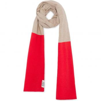 Bufanda de lana reciclada Thinalf gris y amarillo