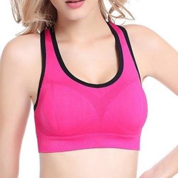 Beepeak - Sujetador deportivo - para mujer Rosa rosa XLD