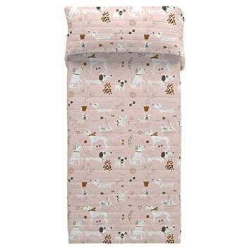 Colcha bouti reversible 100% algodón Perros 4 Haciendo el Indio fabricado en España