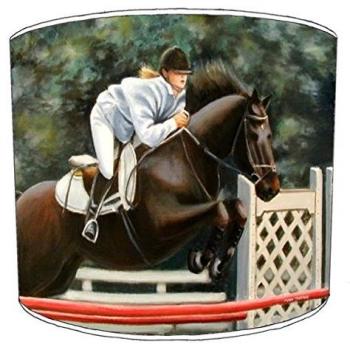 Premier Lampshades cuadro Showjumping Childrens lámpara 8, 30,5 cm