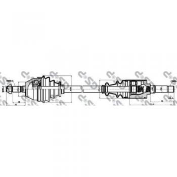 GSP 210085 drive shaft frente derecho