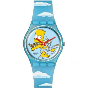 Swatch Reloj mujer The Simpson Collection (Valentine´s) SO28Z115 bio silicona azul