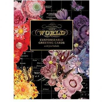 Wendy Gold Map of the World DIY Greeting Card Folio: DIY Notecard Portfolio