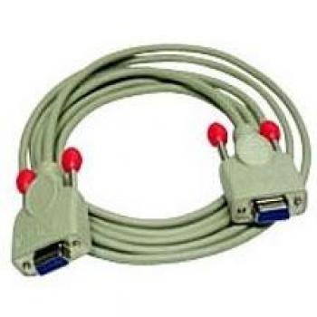 Lindy 31578 VGA Cable 5m D-Sub Null Modem Cable 9-pin to 9-pin Grey