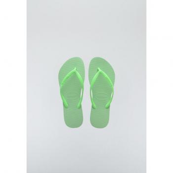 Havaianas SLIM Verde Mujer - Chanclas de diseño textil trendy, ideales para playa y piscina