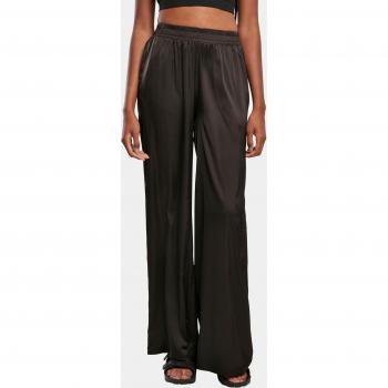 Urban Classics Women's Black Satin Wide Leg Pants XS
