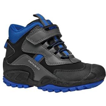 Geox Jr New Savage B Waterproof Lace-Up Shoes for Boys - Grey, Size 37