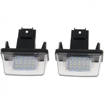 Gazechimp 2 Piezas Luz de Matrícula Indicadora LED Accesorios de Automóvil Blanco Compatibilidad Universal Duradero Impermeable Prueba de Polvo AntiChoque