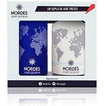 Nordés Atlantic Galician Gin - 1 botella de 70 cl + Vaso Coleccionable de Regalo
