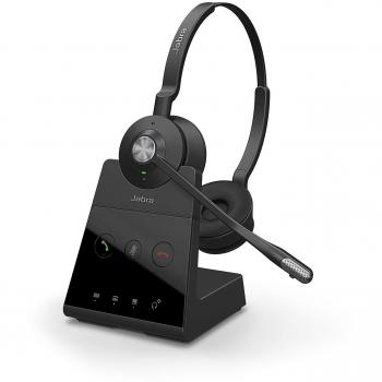 Auricular Jabra Engage 65 Stereo Inalámbrico DECT para Oficina y Centro de Llamadas, Cancelación Avanzada de Ruido, USB-C