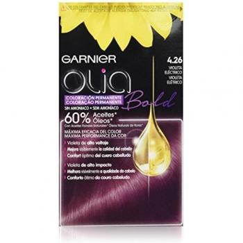 Garnier Olia Permanent Hair Color Dye #4.26 Electric Violet - Ammonia-Free, Floral Oil Infused, 4 Pack