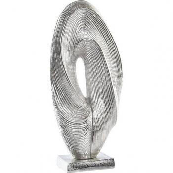 Figura Decorativa Abstracta Plateada Moderna de Aluminio DKD Home Decor 20 x 9 x 44 cm