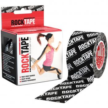 Rocktape 5cm x 5m Kinesiology Tape - Black Logo - One Size