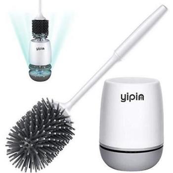 Escobillas de Baño, Escobillas de Inodoro, Cepillo y Soporte para Inodoro de Silicona, Juego de portaescobillas para Inodoro para baño, Kit de Cepillo de Limpieza para Inodoro de Silicona