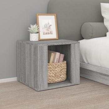 Mesita de noche Sonoma gris 41x40x36 cm madera multicapa